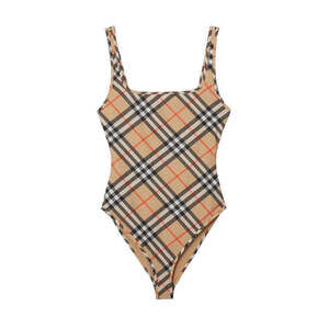 Burberry Swimsuit With Check Motif